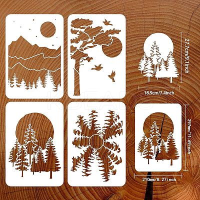 PET Hollow out Drawing Painting Stencils Sets for Kids Teen Boys Girls DIY-WH0172-833-1
