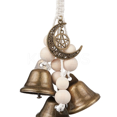 Iron Bell Pendant Decoration HJEW-JM02259-1