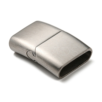 Tarnish Resistant Matte 304 Stainless Steel Magnetic Clasps STAS-K007-34-1