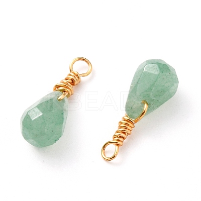 Wire Wrapped Faceted Natural & Synthetic Mixed Stone Pendants PALLOY-JF00541-1