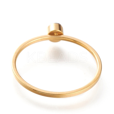 Ion Plating(IP) 304 Stainless Steel Finger Rings RJEW-B0005-7-03G-1