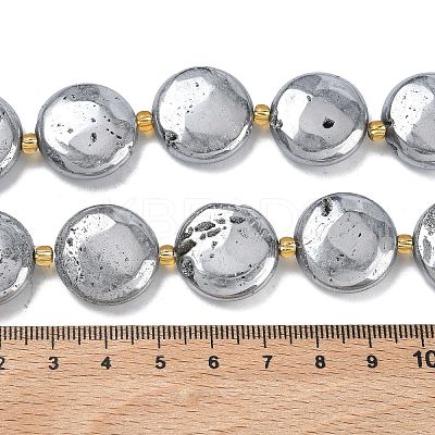 Electroplated Natural Druzy Geode Crystal Beads Strands G-G459-04K-1