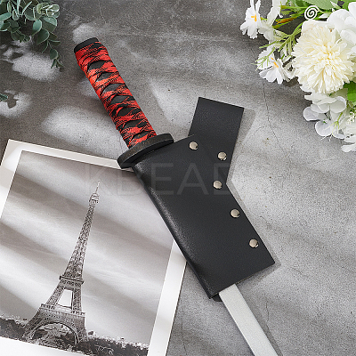 Medieval Style Adjustable PU Leather Sword Holder AJEW-WH0561-001-1