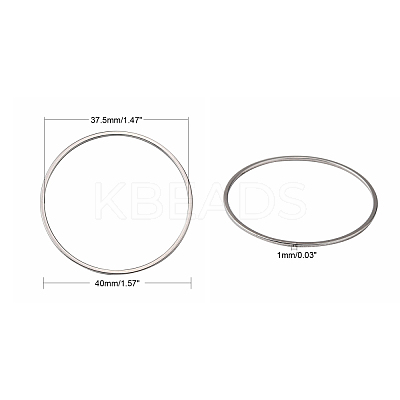 Tarnish Resistant 304 Stainless Steel Linking Ring STAS-T047-15C-1