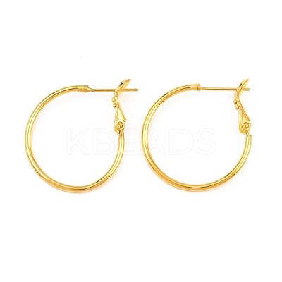 Brass Hoop Earrings KK-I665-26B-G-1