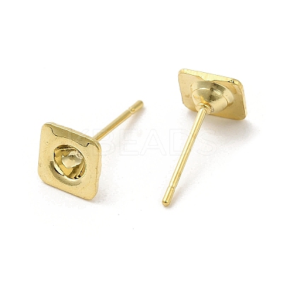 Square 201 Stainless Steel Stud Earring Findings STAS-Q315-05G-1