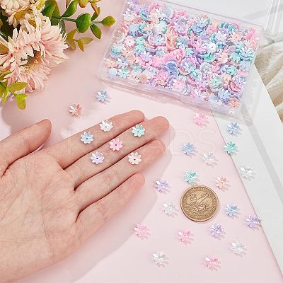 300Pcs 6 Colors Resin Imitation Pearl Bead Caps RESI-NB0001-91-1