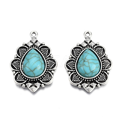 Tibetan Style Alloy Pendants PALLOY-R113-003-RS-1