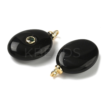 Natural Black Onyx Pendants G-H328-07G-B16-1