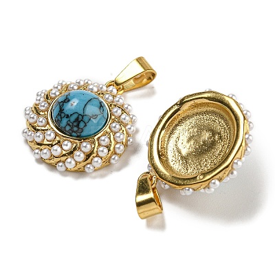 Synthetic Turquoise Pendants STAS-U024-16G-03-1