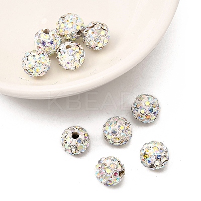 Pave Disco Ball Beads X-RB-A170-8mm-10-1