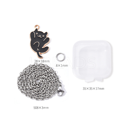 Alloy Enamel Pendant Necklaces NJEW-YW0001-02-1