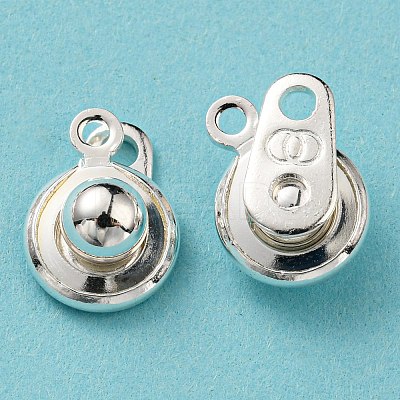 201 Stainless Steel Snap Clasps STAS-C042-02S-1