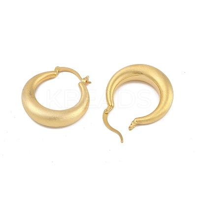 Brass Ring Hoop Earrings EJEW-Q391-10G-1