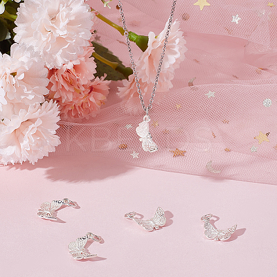 5Pcs 925 Sterling Silver Pendants STER-BBC0001-74-1