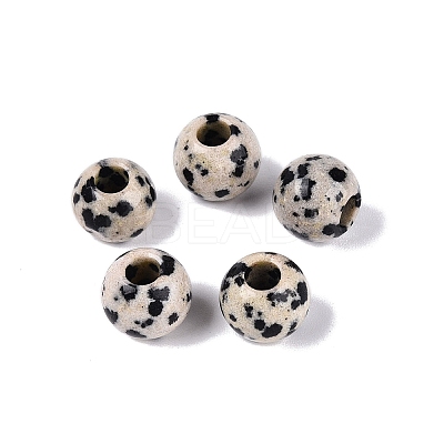 Natural Dalmatian Jasper European Beads G-Q607-02M-1