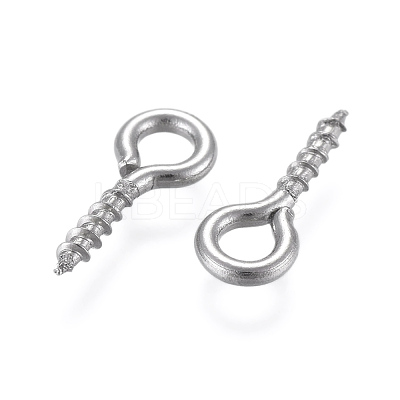 Tarnish Resistant 304 Stainless Steel Screw Eye Pin Peg Bails STAS-K171-52P-10x4mm-1