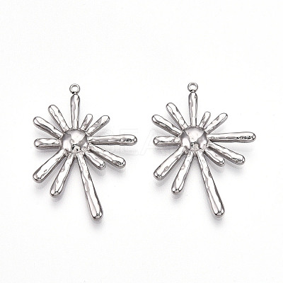 304 Stainless Steel Pendants STAS-T064-62P-1