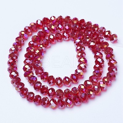 Electroplate Glass Beads Strands EGLA-A034-T3mm-B07-1