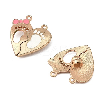 10 Bags Spray Painted Alloy Enamel Magnetic Split Pendants ENAM-FS0003-01-1