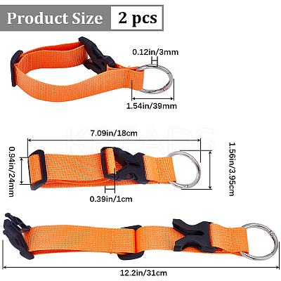 Nylon Adjustable Add-A-Bag Luggage Straps FIND-WH0111-440D-1