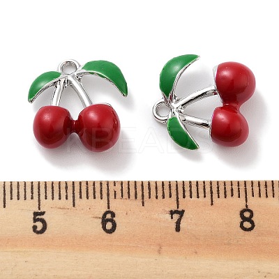 Rack Plating Alloy Enamel Pendants PALLOY-F311-11P-1