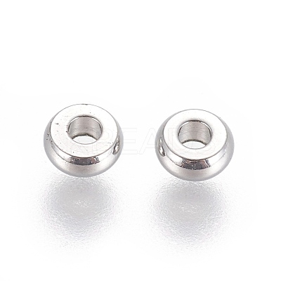 Tarnish Resistant Rondelle 304 Stainless Steel Beads STAS-S028-38-1