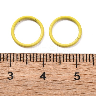 Spray Painted Iron Open Jump Rings X-IFIN-F149-B13-1