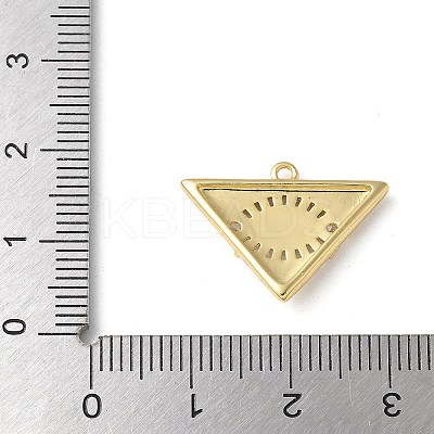 Rack Plating Brass Micro Pave Cubic Zirconia Enamel Pendants KK-P290-56B-G-1