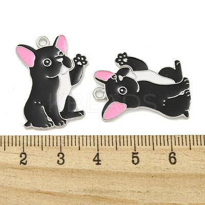 Rack Plating Alloy Enamel Pendants ENAM-Z014-01P-04-1