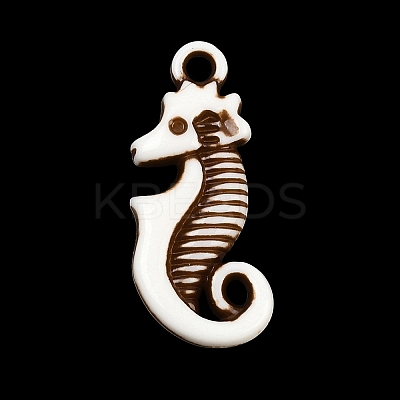 Spray Painted Opaque Acrylic Pendants ACRP-F003-03B-1