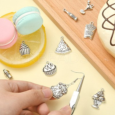 100Pcs 10 Styles Tibetan Style Alloy Pendants TIBEP-CJ0002-55-1