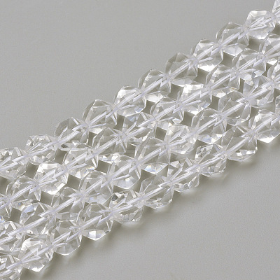 Natural Quartz Crystal Beads Strands G-S149-6mm-24-1