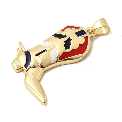 Brass Enamel Pendants KK-A296-48C-G01-1