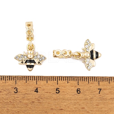Rack Plating Alloy Crystal Rhinestone European Dangle Charms FIND-C055-26G-1