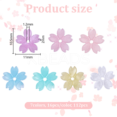 112Pcs 7 colors Opaque Acrylic Beads FIND-DR0001-39-1