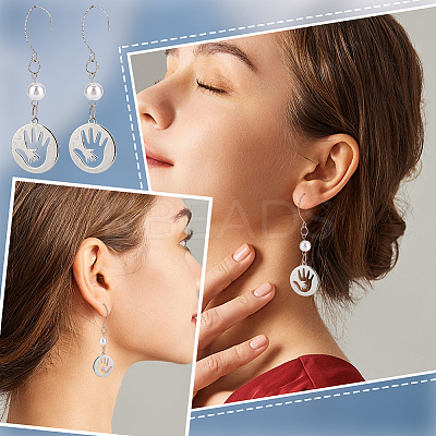 120Pcs 2 Style 316 Surgical Stainless Steel Earring Hooks STAS-DC0010-44-1