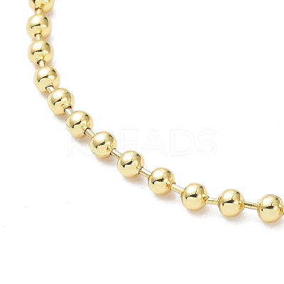 Rack Plating Brass Ball Chain Necklaces for Women NJEW-G102-01B-G-1