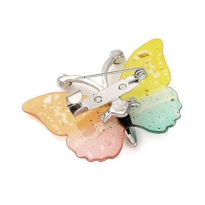 Butterfly Transparent Resin Brooch LS-JEWB-M047-01A-1