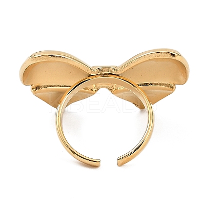 304 Stainless Steel Open Cuff Rings for Women RJEW-A049-01D-G-1