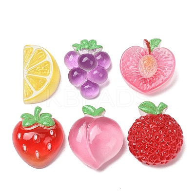 Fruit Theme Opaque Resin Imitation Food Cabochons RE-CBA49A8-03-1