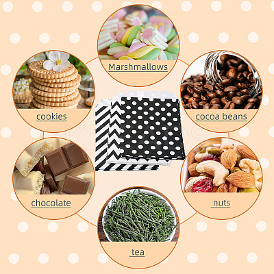 45Pcs 3 Styles Rectangle Kraft Paper Bags CARB-TA0001-14A-1