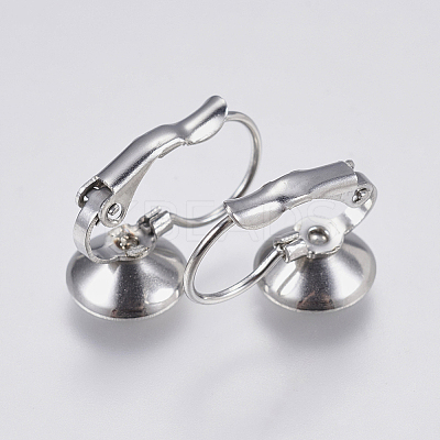 Tarnish Resistant 304 Stainless Steel Leverback Earring Settings LS-STAS-I097-021-8mm-1