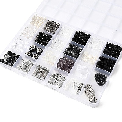 DIY Imitation Gemstone Stretch Bracelet Making Kit DIY-FS0008-35-1