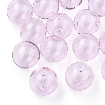 Transparent Blow High Borosilicate Glass Globe Beads X-GLAA-T003-09A-1