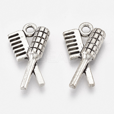 Tibetan Style Alloy Pendants TIBEP-T052-02AS-RS-1