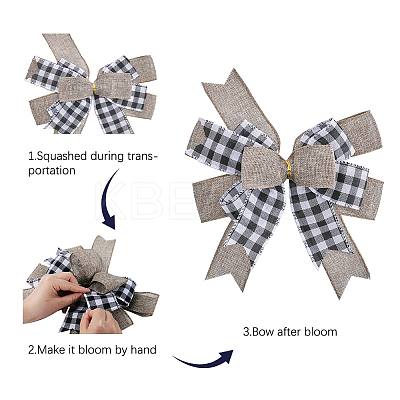 Polyester Big Bowknot FIND-WH0126-414F-1