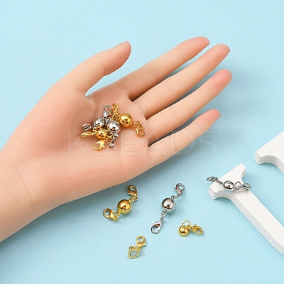 8Pcs 2 Style Brass Magnetic Clasps Converter KK-YW0001-35-FF-1