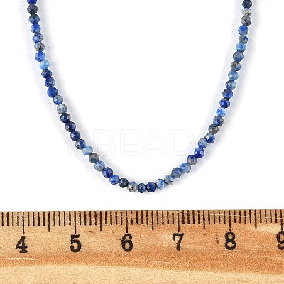 Natural Lapis Lazuli Beaded Necklaces NJEW-JN02492-01-1