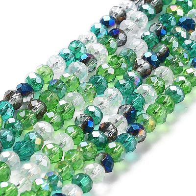 Glass Beads Strands EGLA-A034-M6mm-24-1